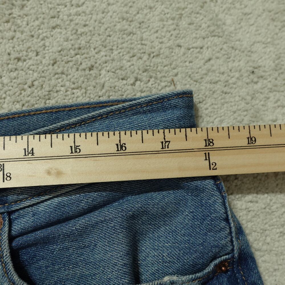 Old Navy Womens Slouchy Shorts High Rise Distressed Denim Raw Hem Blue Size 12 - Picture 7 of 8